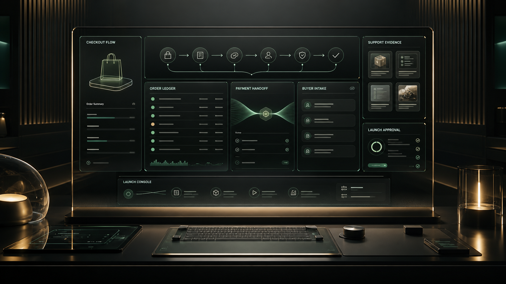 Premium commerce command center for AI buyer discovery